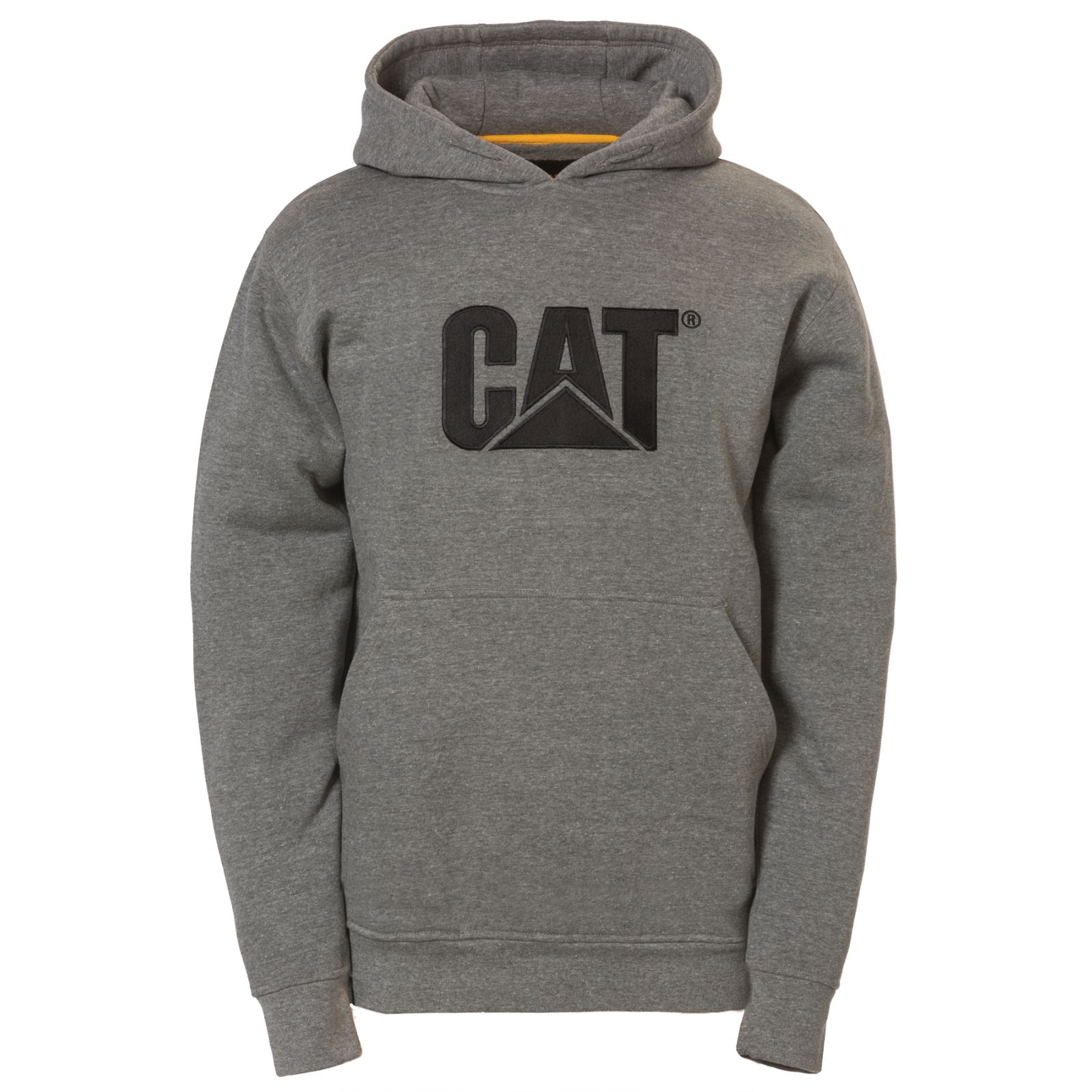 Caterpillar Trademark Hooded - Mens Sweatshirts - Grey - NZ (185WTVQRC)